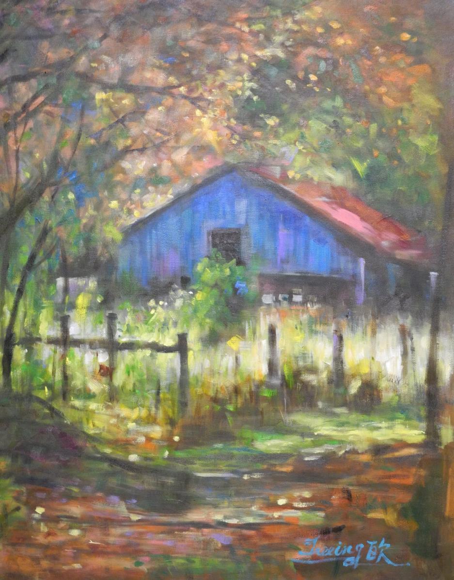 斑斕—歐萃瑩西畫展作品《落葉季節》