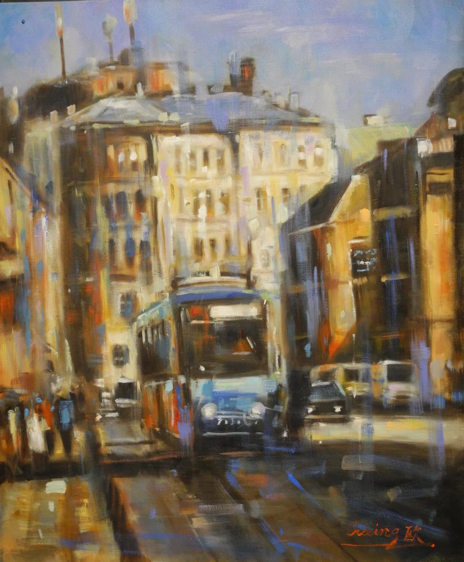 斑斕—歐萃瑩西畫展作品《法國街道》