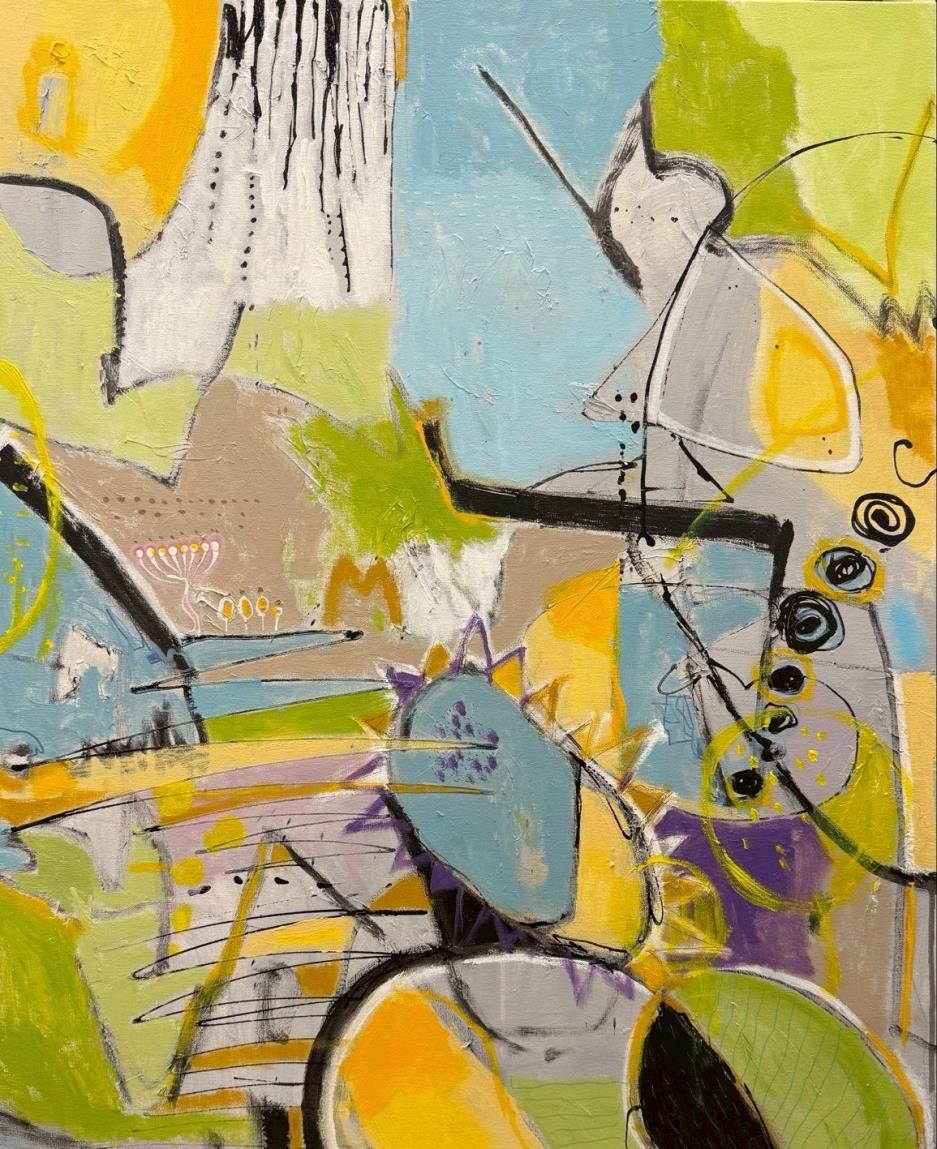 希望讓民眾在欣賞平面視覺藝術的同時也能感受到聽覺的流動與樂音的流淌心田的感動