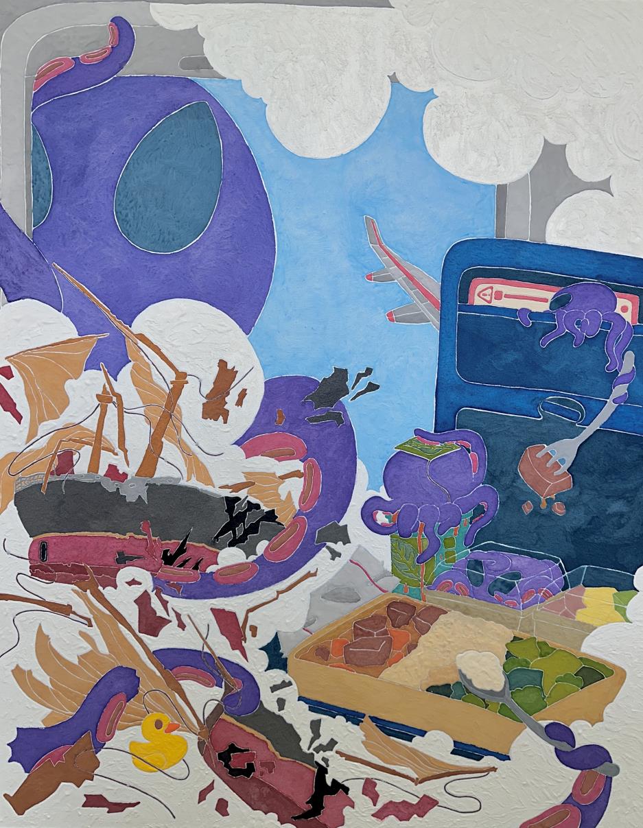 很多不一樣的色塊充滿活潑的色彩