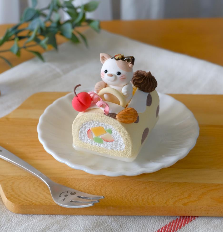 0704黏土貓咪蛋糕捲迴力車