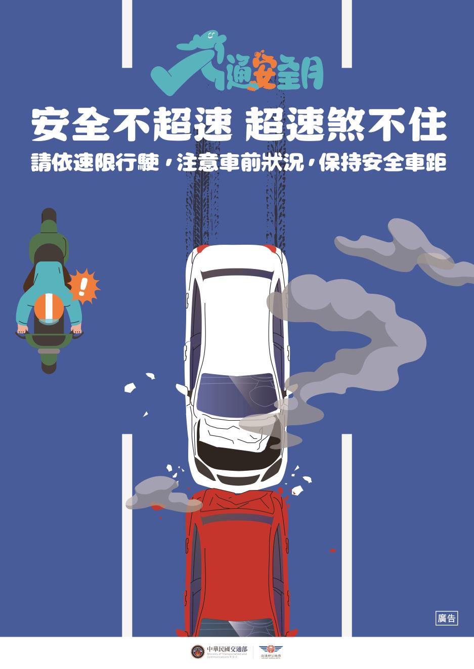115年交通安全月-安全不超速，超速煞不住，行經路口減速並留意視野死角